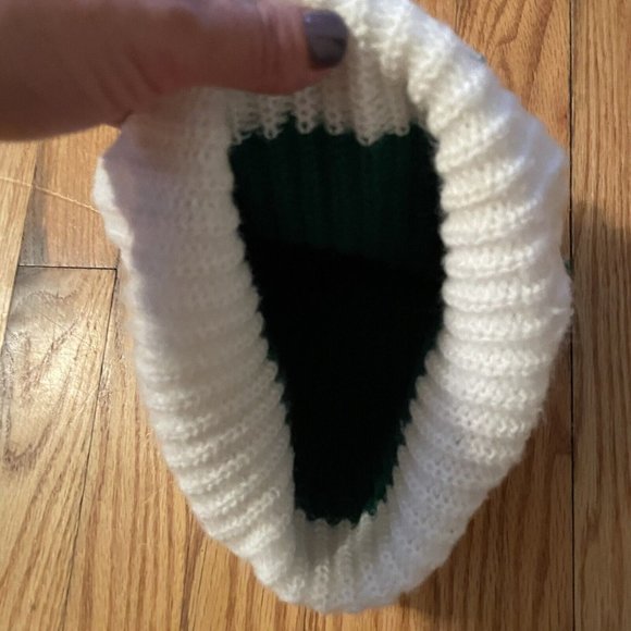 QUAKER STATE Oil Knitted Winter Hat Cap Beanie - Jumbo Patch - Green White - Picture 3 of 3